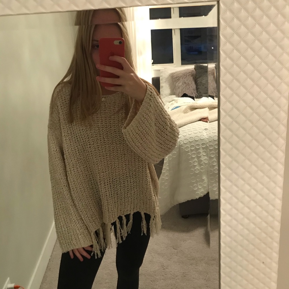 beige sweater
